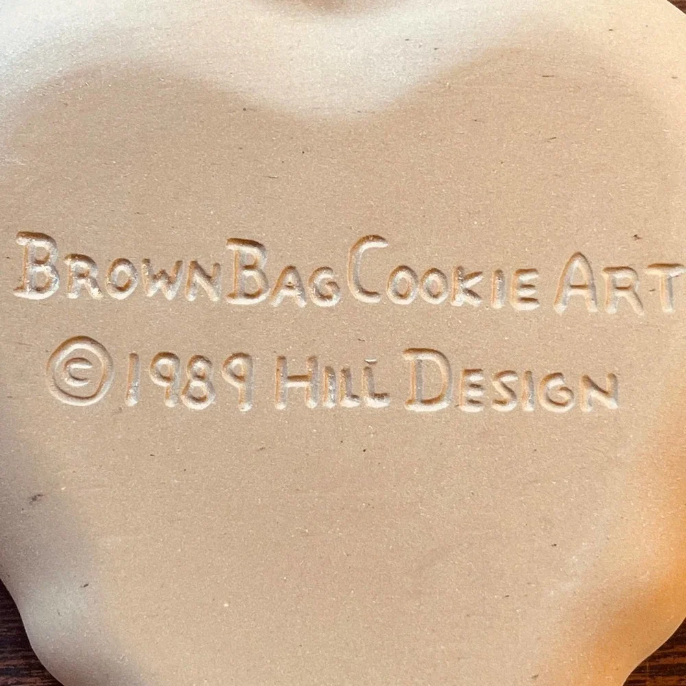 Vintage Brown Bag Cookie Art Heart Tulip 1989 Hill Design Craft Cookie Mold